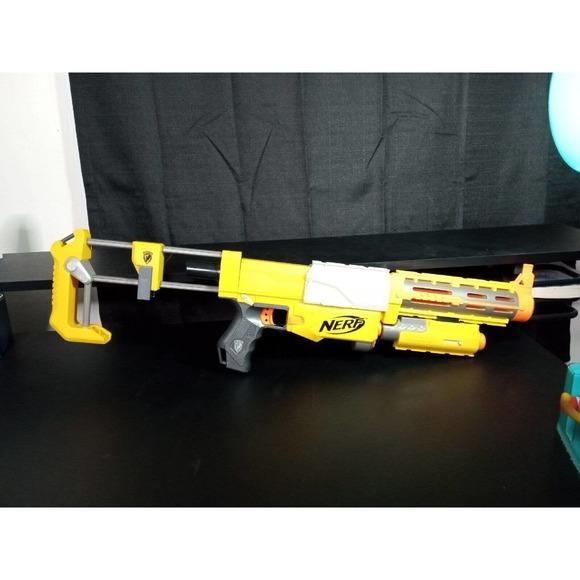 Nerf N-Strike Recon CS-6 Blaster with Accessories STOCK, BARREL EXTENSION, LASER - Picture 2 of 3